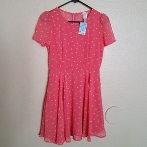 Rush pink polka dot dress